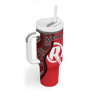 Custom Melbourne Renegades Tumbler With Handle Indigenous Art - Grunge Style