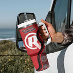 Custom Melbourne Renegades Tumbler With Handle Indigenous Art - Grunge Style