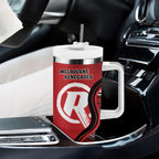 Custom Melbourne Renegades Tumbler With Handle Indigenous Art - Grunge Style