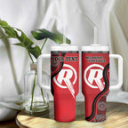 Custom Melbourne Renegades Tumbler With Handle Indigenous Art - Grunge Style