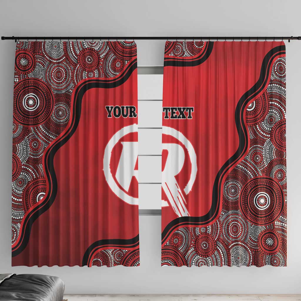 Custom Melbourne Renegades Window Curtain Indigenous Art - Grunge Style