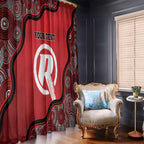 Custom Melbourne Renegades Window Curtain Indigenous Art - Grunge Style