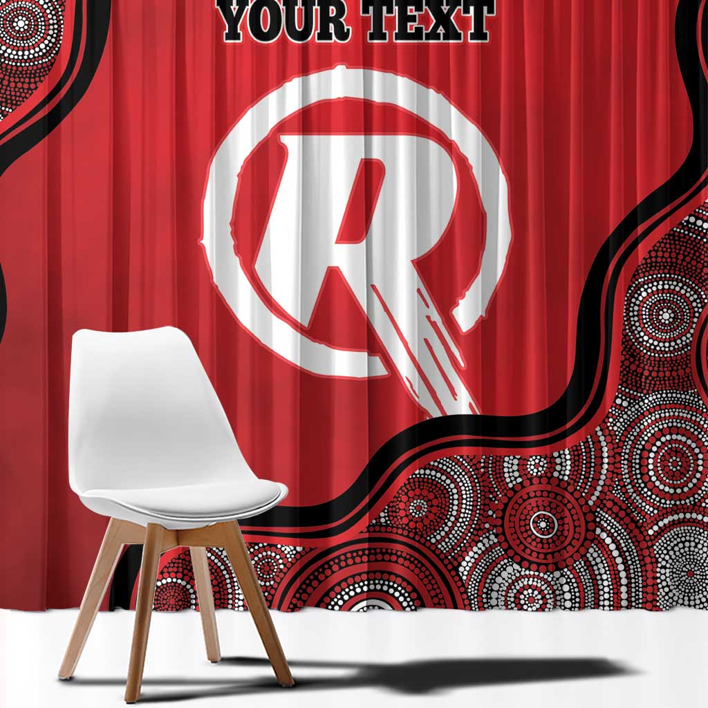 Custom Melbourne Renegades Window Curtain Indigenous Art - Grunge Style