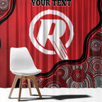 Custom Melbourne Renegades Window Curtain Indigenous Art - Grunge Style