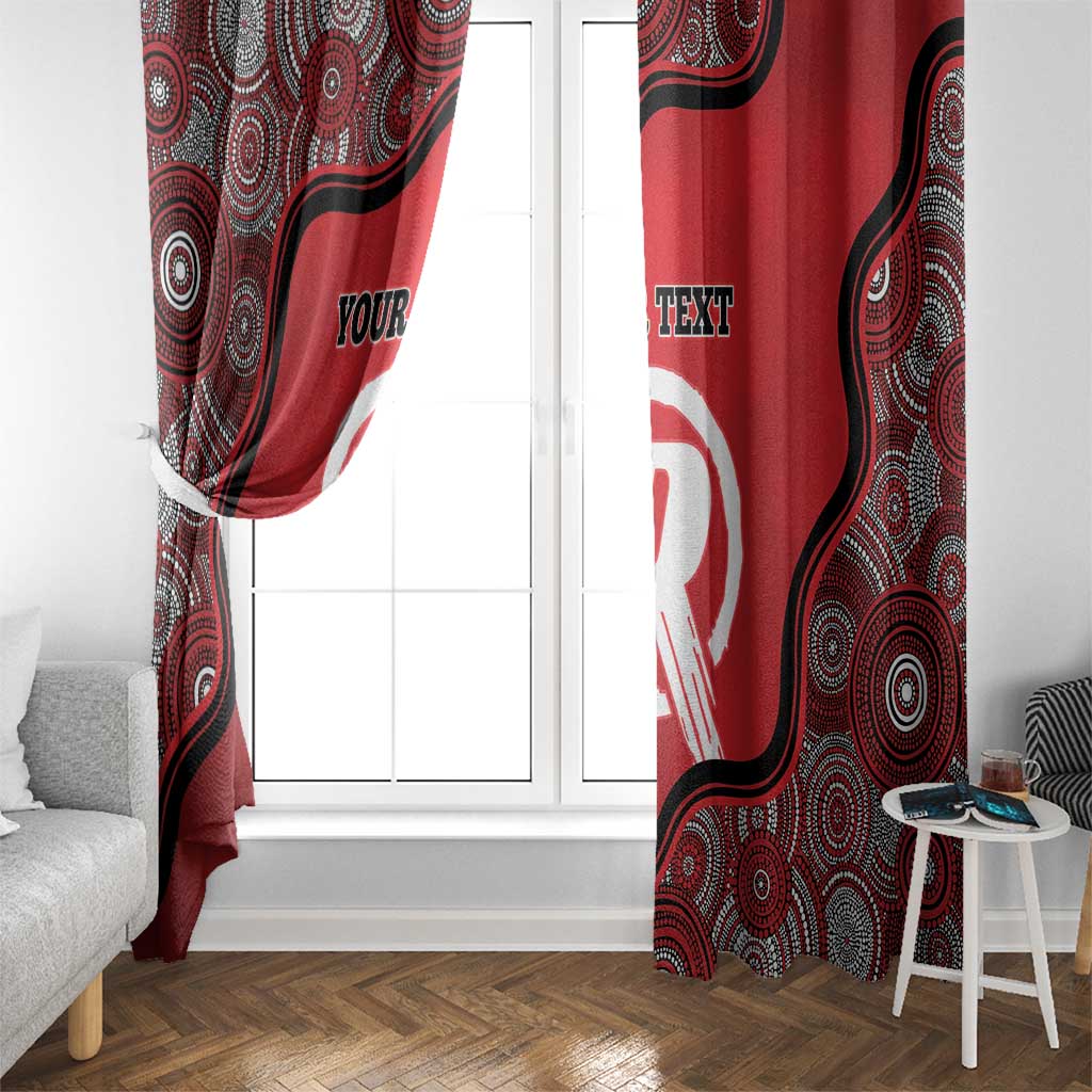 Custom Melbourne Renegades Window Curtain Indigenous Art - Grunge Style