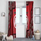 Custom Melbourne Renegades Window Curtain Indigenous Art - Grunge Style