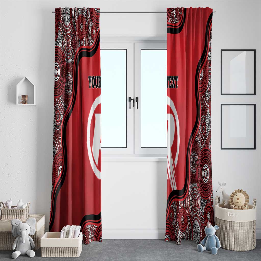 Custom Melbourne Renegades Window Curtain Indigenous Art - Grunge Style