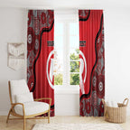 Custom Melbourne Renegades Window Curtain Indigenous Art - Grunge Style