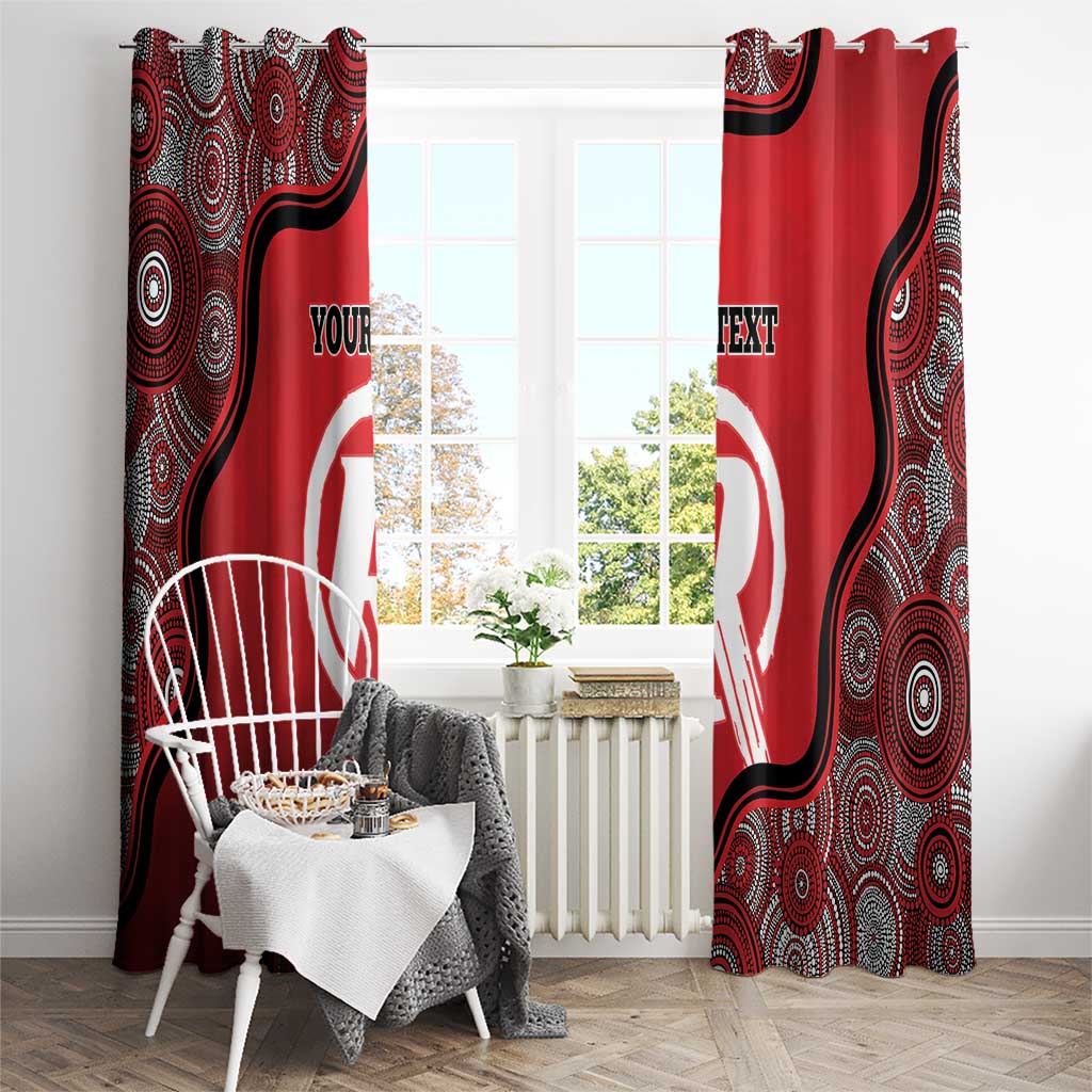 Custom Melbourne Renegades Window Curtain Indigenous Art - Grunge Style
