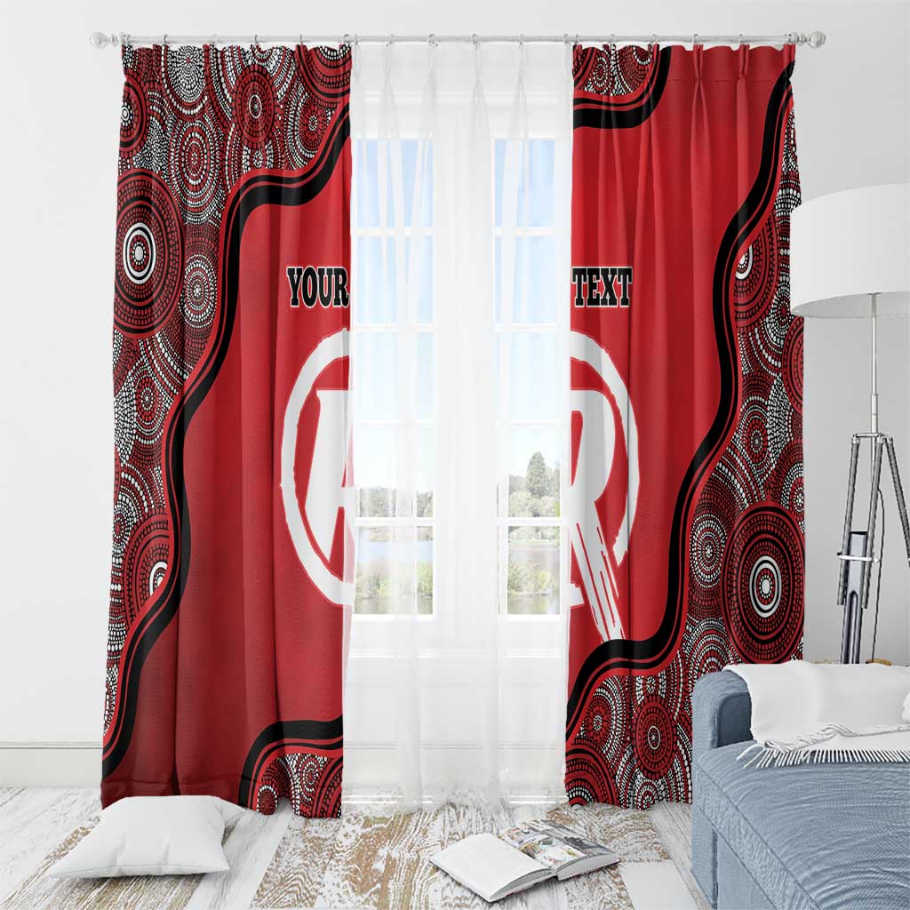 Custom Melbourne Renegades Window Curtain Indigenous Art - Grunge Style