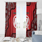 Custom Melbourne Renegades Window Curtain Indigenous Art - Grunge Style