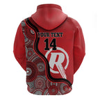 Custom Melbourne Renegades Zip Hoodie Indigenous Art - Grunge Style
