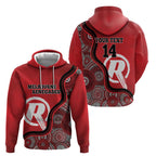 Custom Melbourne Renegades Zip Hoodie Indigenous Art - Grunge Style