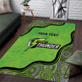 Custom Sydney Thunder Area Rug Indigenous Art - Grunge Style