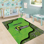 Custom Sydney Thunder Area Rug Indigenous Art - Grunge Style