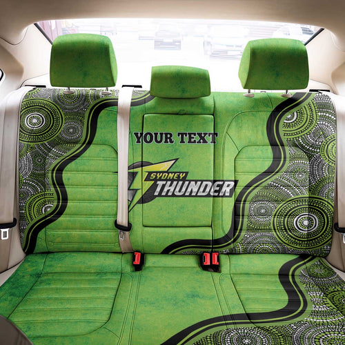 Custom Sydney Thunder Back Car Seat Cover Indigenous Art - Grunge Style