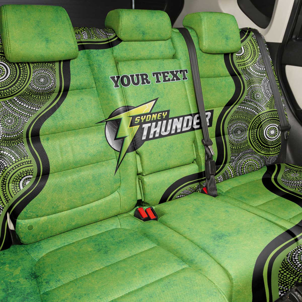 Custom Sydney Thunder Back Car Seat Cover Indigenous Art - Grunge Style