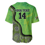 Custom Sydney Thunder Baseball Jersey Indigenous Art - Grunge Style