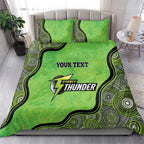 Custom Sydney Thunder Bedding Set Indigenous Art - Grunge Style