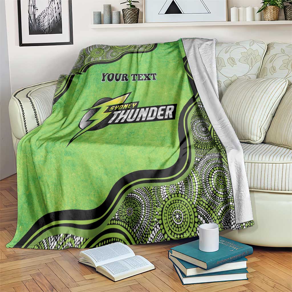 Custom Sydney Thunder Blanket Indigenous Art - Grunge Style