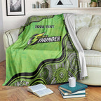 Custom Sydney Thunder Blanket Indigenous Art - Grunge Style