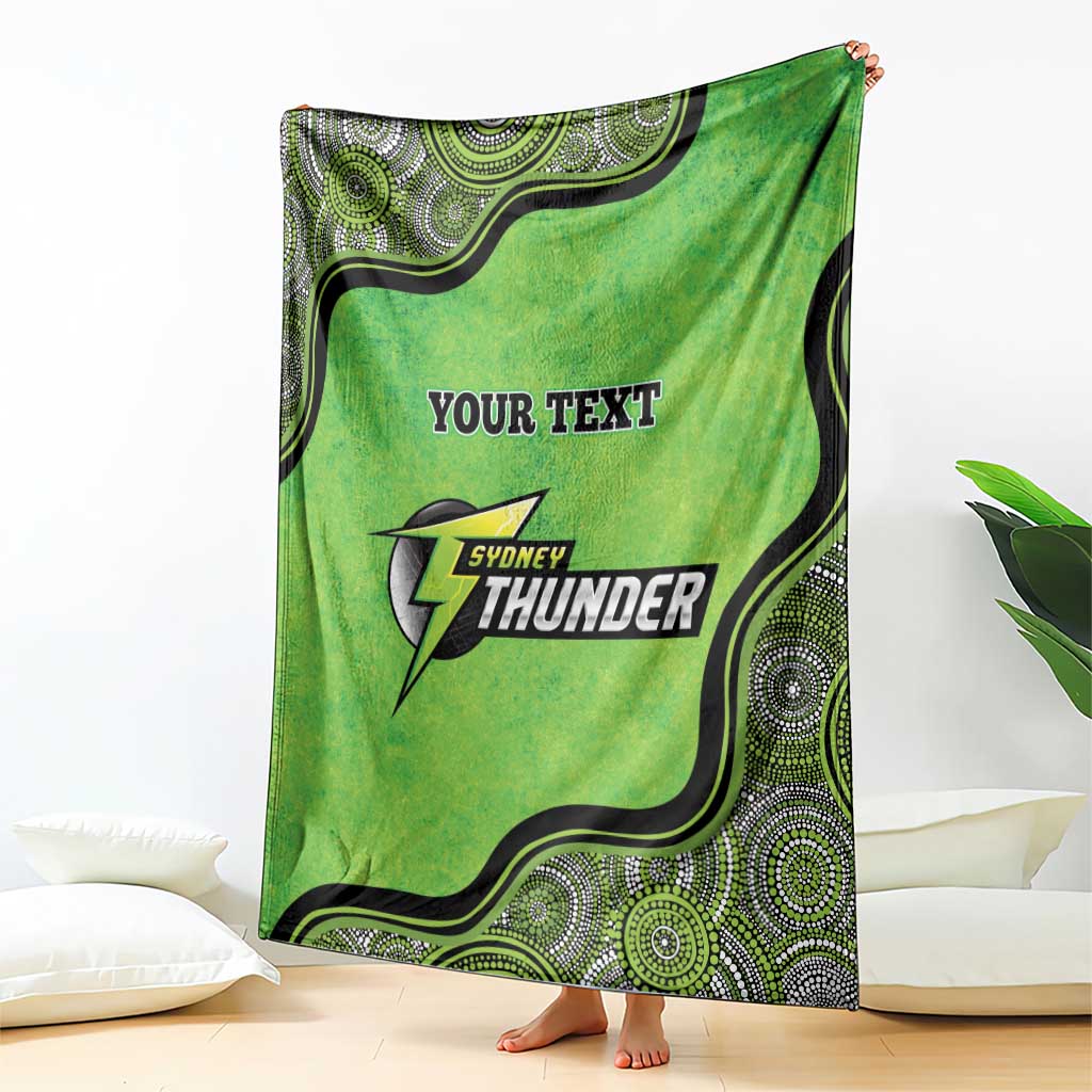 Custom Sydney Thunder Blanket Indigenous Art - Grunge Style