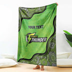 Custom Sydney Thunder Blanket Indigenous Art - Grunge Style