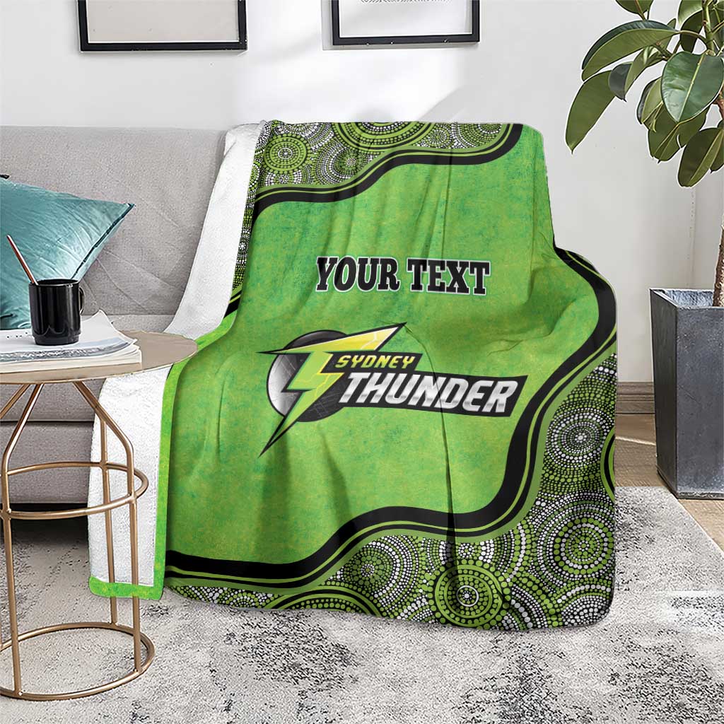 Custom Sydney Thunder Blanket Indigenous Art - Grunge Style