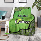 Custom Sydney Thunder Blanket Indigenous Art - Grunge Style