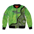 Custom Sydney Thunder Bomber Jacket Indigenous Art - Grunge Style