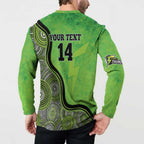 Custom Sydney Thunder Button Sweatshirt Indigenous Art - Grunge Style