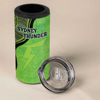 Custom Sydney Thunder 4 in 1 Can Cooler Tumbler Indigenous Art - Grunge Style