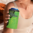 Custom Sydney Thunder 4 in 1 Can Cooler Tumbler Indigenous Art - Grunge Style