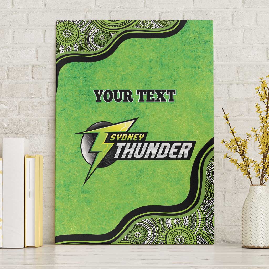 Custom Sydney Thunder Canvas Wall Art Indigenous Art - Grunge Style