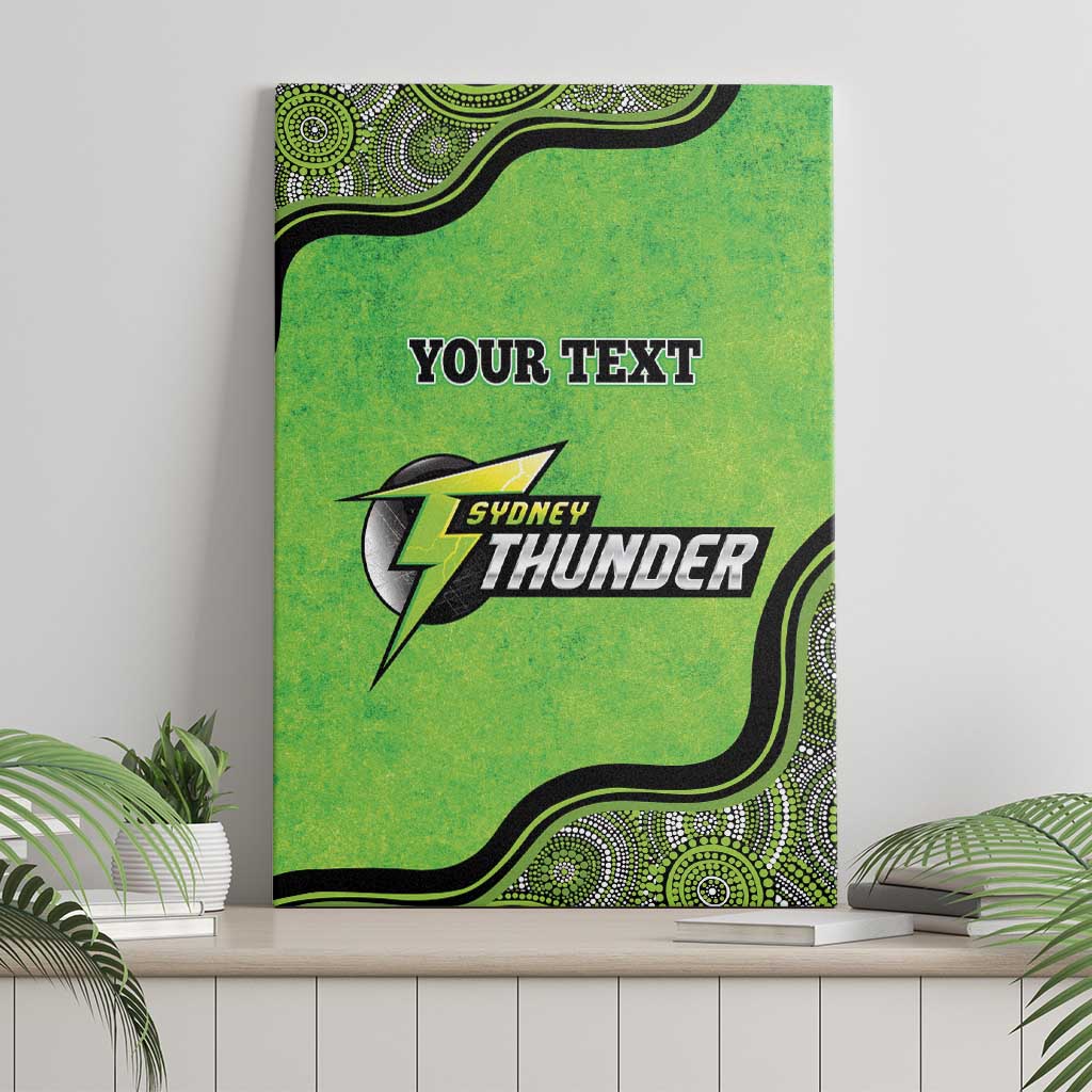 Custom Sydney Thunder Canvas Wall Art Indigenous Art - Grunge Style