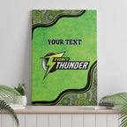 Custom Sydney Thunder Canvas Wall Art Indigenous Art - Grunge Style