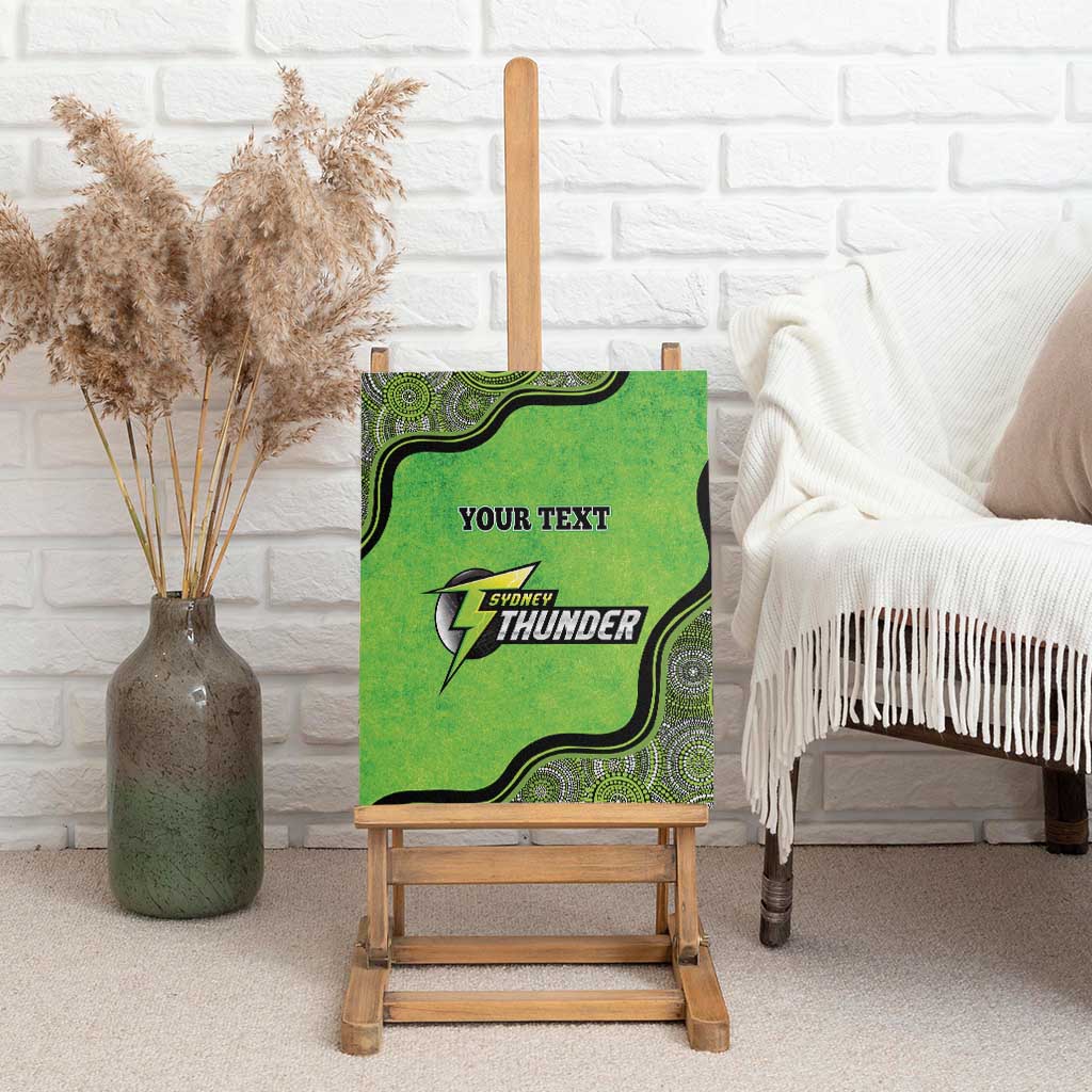 Custom Sydney Thunder Canvas Wall Art Indigenous Art - Grunge Style