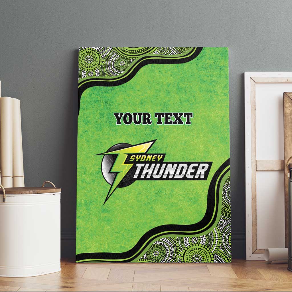 Custom Sydney Thunder Canvas Wall Art Indigenous Art - Grunge Style