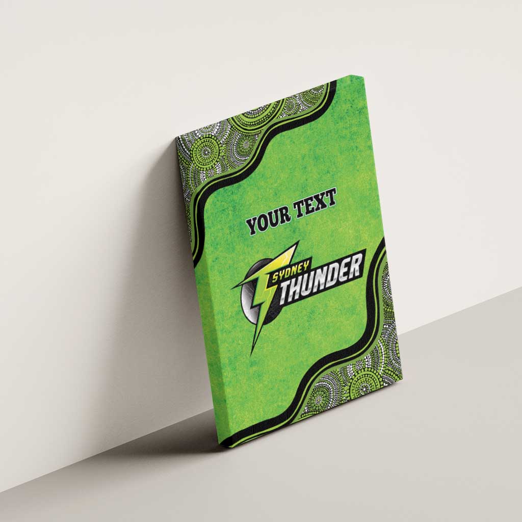 Custom Sydney Thunder Canvas Wall Art Indigenous Art - Grunge Style