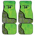 Custom Sydney Thunder Car Mats Indigenous Art - Grunge Style