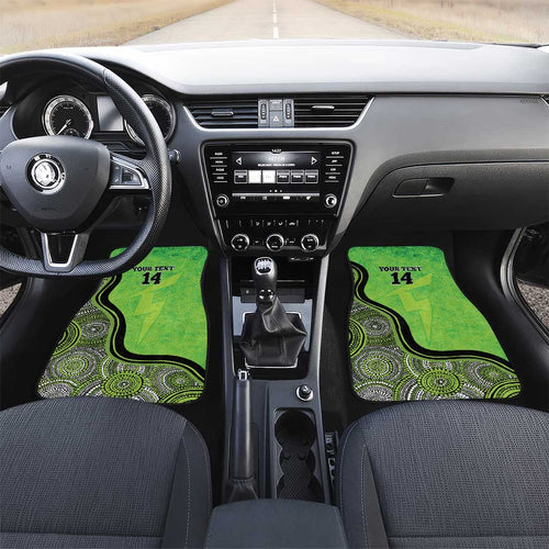 Custom Sydney Thunder Car Mats Indigenous Art - Grunge Style