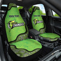 Custom Sydney Thunder Car Seat Cover Indigenous Art - Grunge Style