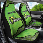 Custom Sydney Thunder Car Seat Cover Indigenous Art - Grunge Style