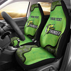 Custom Sydney Thunder Car Seat Cover Indigenous Art - Grunge Style