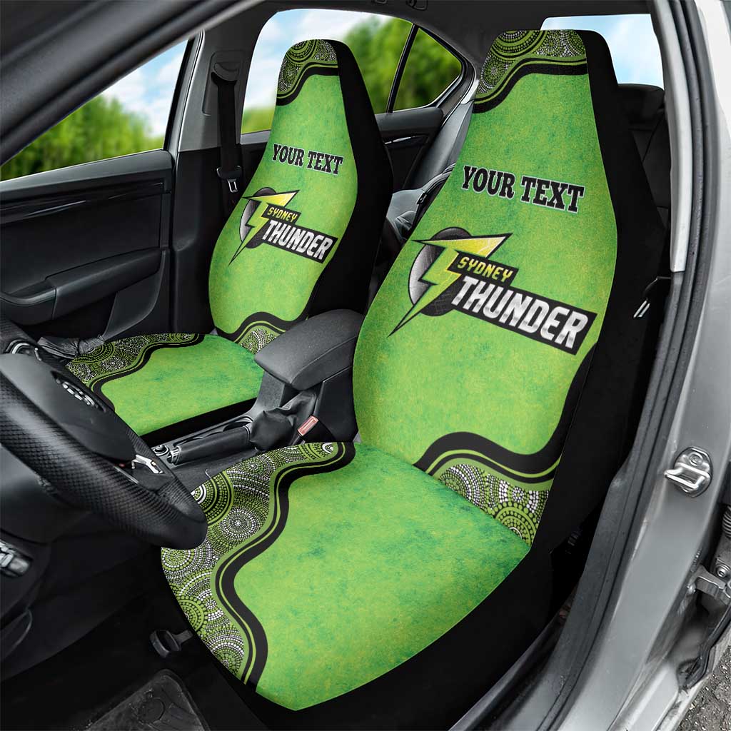 Custom Sydney Thunder Car Seat Cover Indigenous Art - Grunge Style