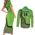 Custom Sydney Thunder Couples Matching Short Sleeve Bodycon Dress and Long Sleeve Button Shirt Indigenous Art - Grunge Style