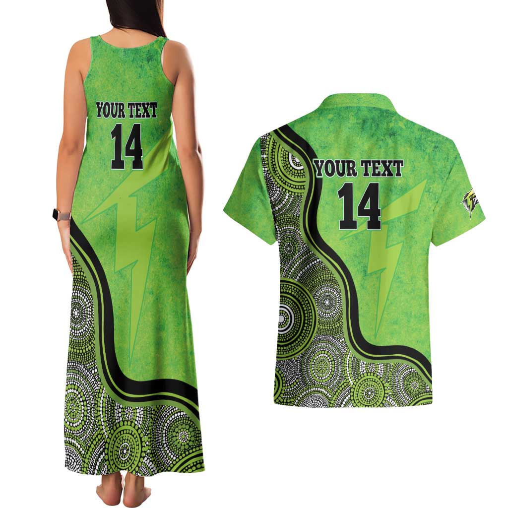 Custom Sydney Thunder Couples Matching Tank Maxi Dress and Hawaiian Shirt Indigenous Art - Grunge Style