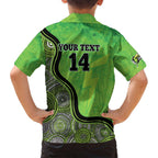 Custom Sydney Thunder Family Matching Long Sleeve Bodycon Dress and Hawaiian Shirt Indigenous Art - Grunge Style