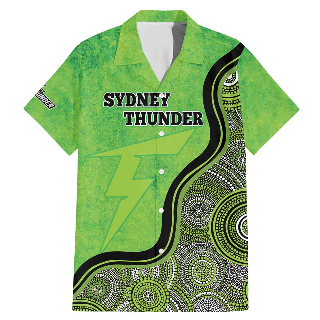 Custom Sydney Thunder Family Matching Mermaid Dress and Hawaiian Shirt Indigenous Art - Grunge Style