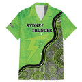 Custom Sydney Thunder Family Matching Mermaid Dress and Hawaiian Shirt Indigenous Art - Grunge Style